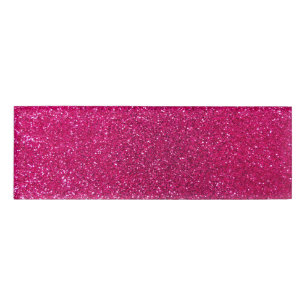 Neon hot pink glitter name tag
