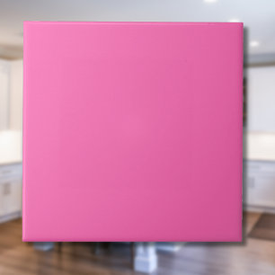 Neon Hot Pink Solid Colour Classic Elegant Ceramic Tile