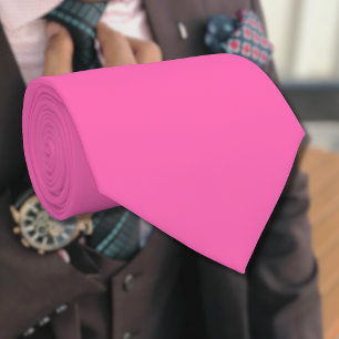 Neon Hot Pink Solid Colour   Classic Tie