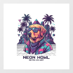 Neon Howl Retro K9 Unit Dog Sunglasses Palm Tree_1
