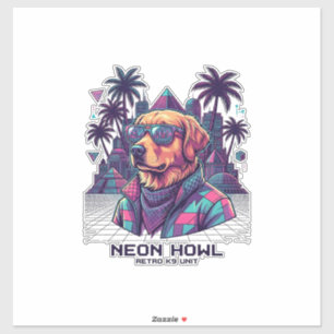 Neon Howl Retro K9 Unit Dog Sunglasses Palm Tree_1