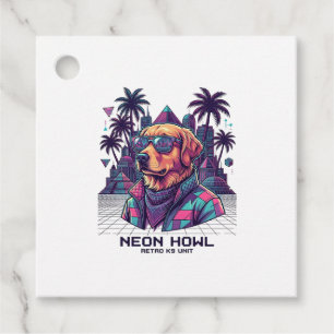 Neon Howl Retro K9 Unit Dog Sunglasses Palm Tree_1 Favour Tags