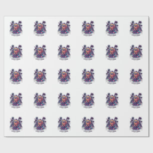Neon Howl Retro K9 Unit Dog Sunglasses Palm Tree_1 Wrapping Paper