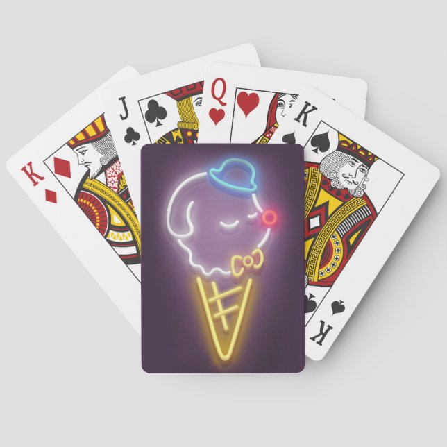 Neon Ice Cream Playing Cards (Back)