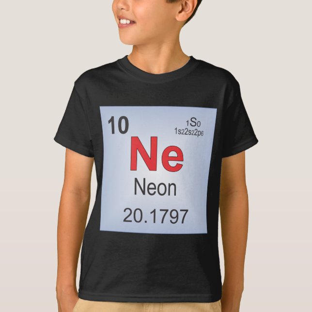 Neon Individual Element of the Periodic Table T-Shirt (Front)