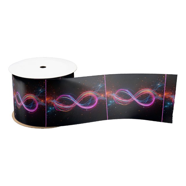 Neon Infinity Symbol In Motion Satin Ribbon (Spool)