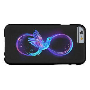 Neon Infinity Symbol with Glowing Hummingbird Barely There iPhone 6 Case