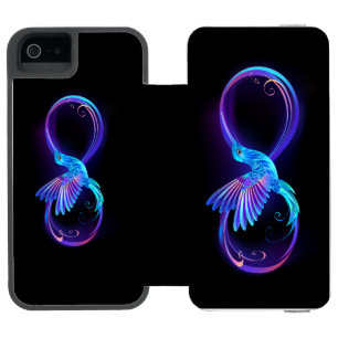 Neon Infinity Symbol with Glowing Hummingbird Incipio Watson™ iPhone 5 Wallet Case