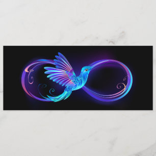 Neon Infinity Symbol with Glowing Hummingbird Program