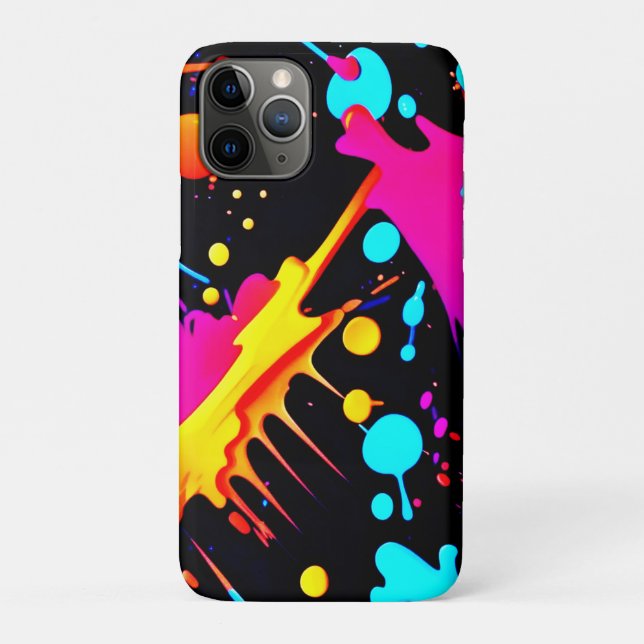 Neon Ink Splash Design Case-Mate iPhone Case (Back)