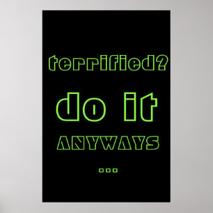 Neon Inspirational Motivation Quote Text Poster