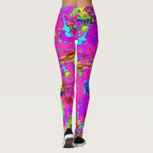 Neon Is A Splattered Paint CBDOilPrincess   Leggings