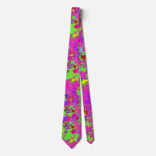 Neon Is A Splattered Paint CBDOilPrincess Tie