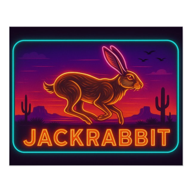 Neon Jackrabbit Poster (Front)