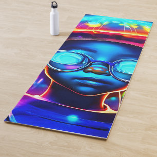 Neon Jellyfish Child Vision Yoga Mat