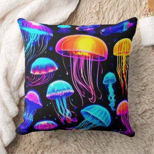 Neon Jellyfish Cushion