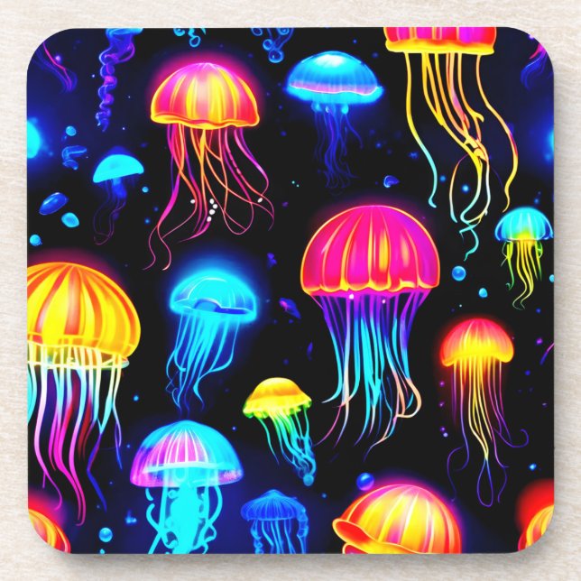 Neon Jellyfish Dreamscape Coaster (Front)