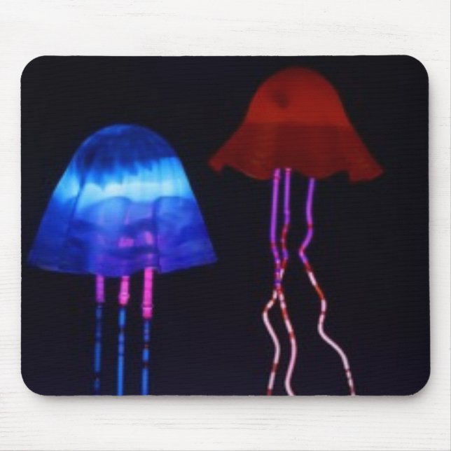 Neon Jellyfish Mouse Pad (Front)