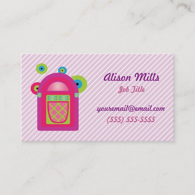 Neon Jukebox Business Card (Front)
