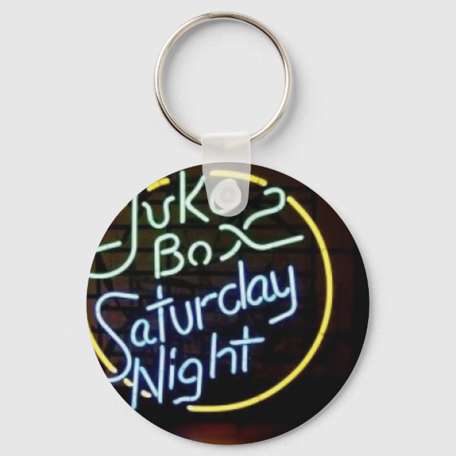 Neon Jukebox Sign Key Ring (Front)