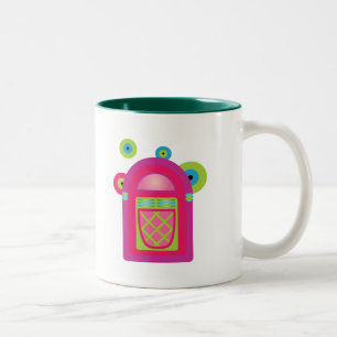 Neon Jukebox Two-Tone Coffee Mug