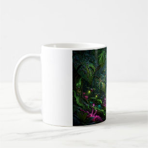 Neon Jungle — AI Rainforest Tech Fusion Art Mug
