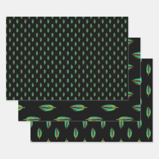 Neon Jungle Colourful Leaf Wrapping Paper Sheet