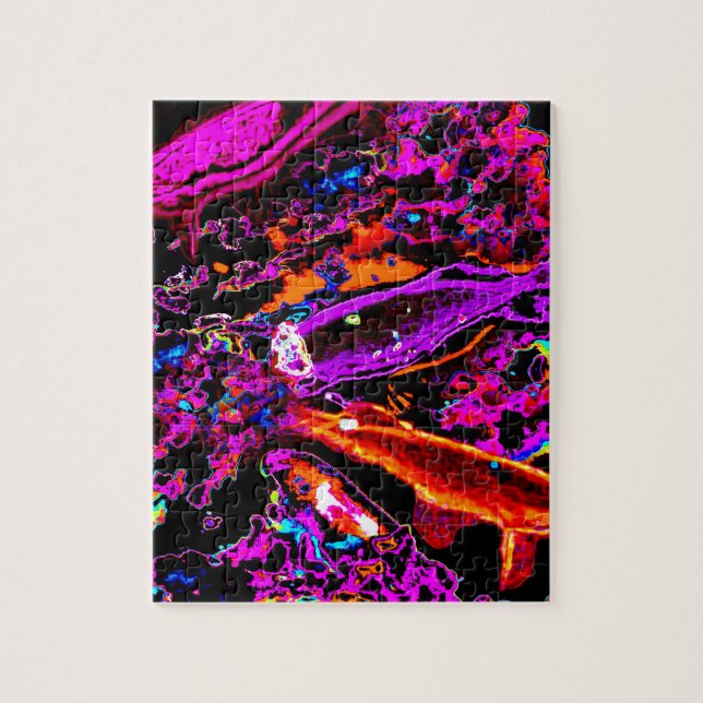 Neon Koi (Pink) Jigsaw Puzzle (Vertical)