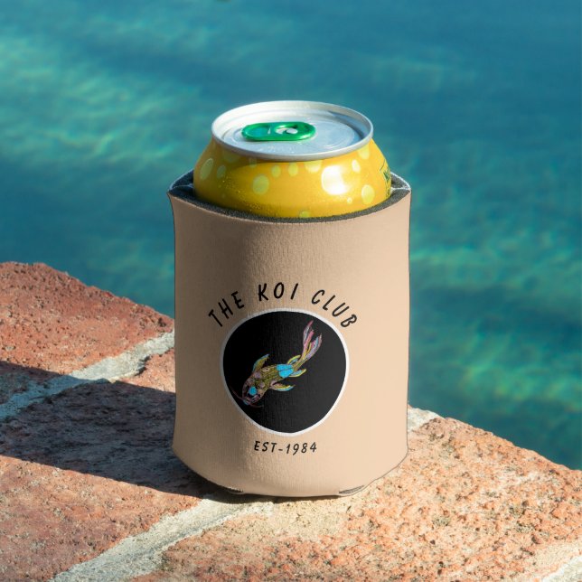 Neon Koi Vanilla Personalised Insulated Can Cooler (In Situ Pool)