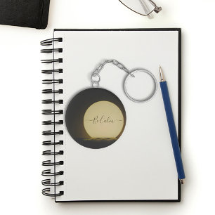 Neon lamp monogram keychain. keychain