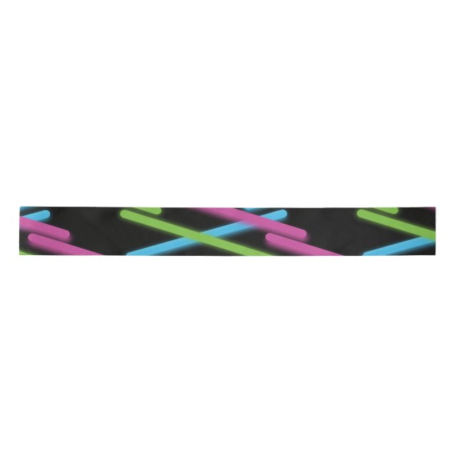 Neon Laser Grosgrain Satin Ribbon (Front)