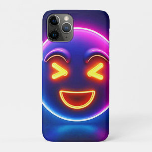 Neon Laughing Emoji Joy iPhone 11 Pro Case