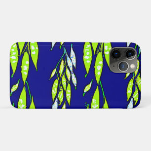 Neon Leaf Branch Pattern iPhone 11 Pro Case