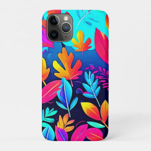 Neon Leaf Paradise Art iPhone 11 Pro Case