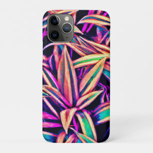 Neon Leaf Patterns Unveiled iPhone 11 Pro Case