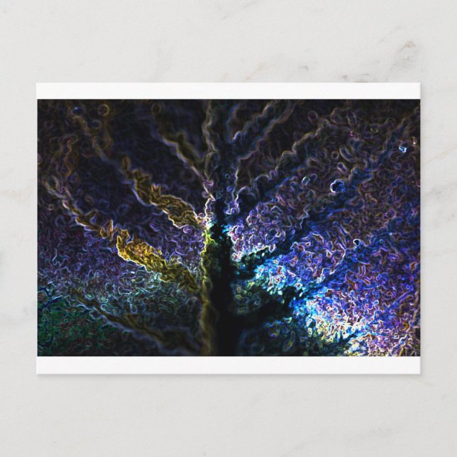 Neon Leaf Postcard (Front)