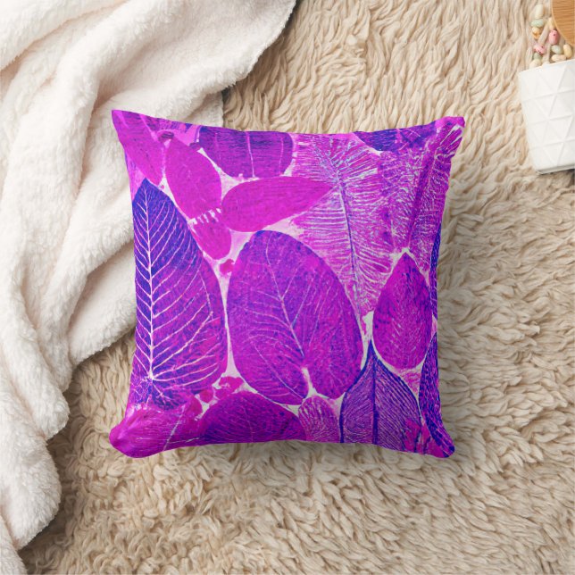 Neon Leaf Radiant Elegance Symphony Cushion (Blanket)