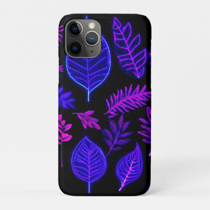 Neon Leaves in Pink and Purple Hues iPhone 11 Pro Case