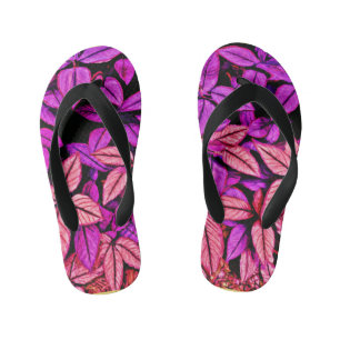Neon Leaves Wonders Kid's Thongs