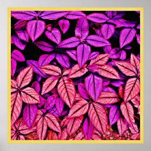 Neon Leaves Wonders Poster