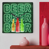 Neon LED Beer Sign Emerald Green