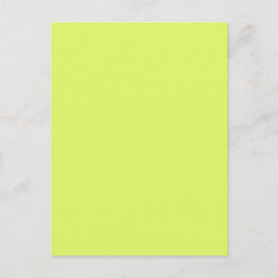 Neon Lemon Lime Green Solid Trend Colour Backgroun Postcard