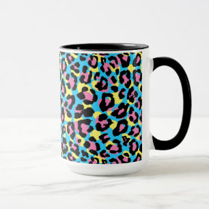 Neon Leopard Spots Pattern Mug