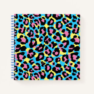 Neon Leopard Spots Pattern Notebook