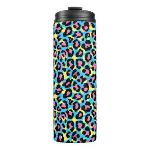 Neon Leopard Spots Pattern Thermal Tumbler