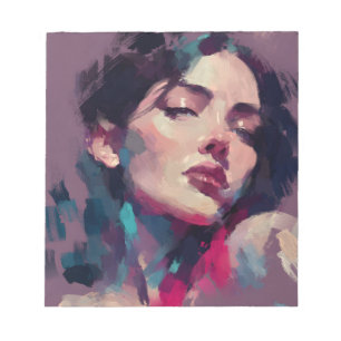 Neon Light Abstract Portrait Notepad