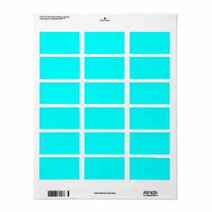 Neon light blue 00ffff label