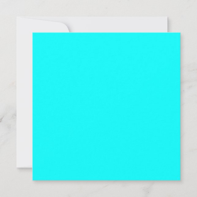 Neon light blue hex code 00ffff (Front)