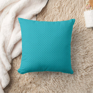 Neon light blue textured. cushion