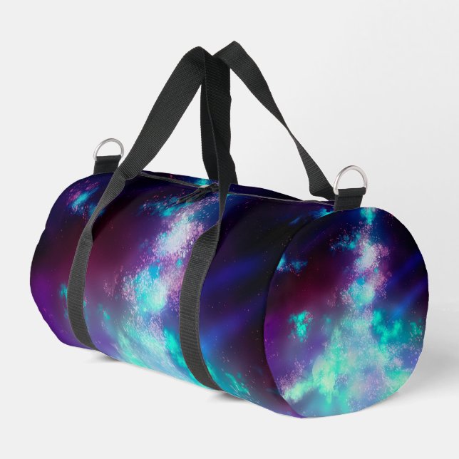 Neon Light Night  Sky  Duffle Bag (Left Corner)